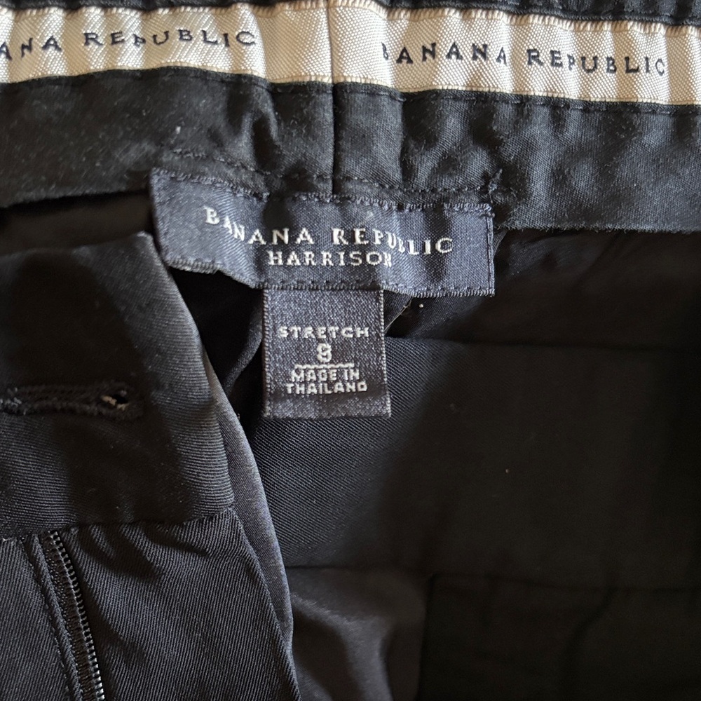 Banana Republic Black Harrison Stretch Dress Pants
